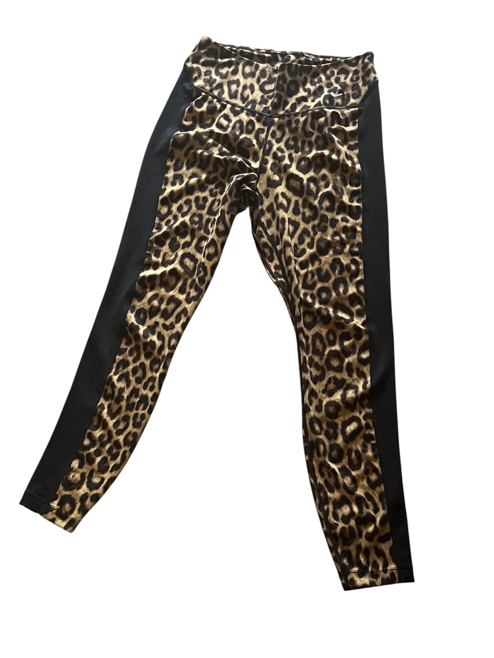 Nike Dri-Fit Leopard Print  Leggings with Black Side Panels